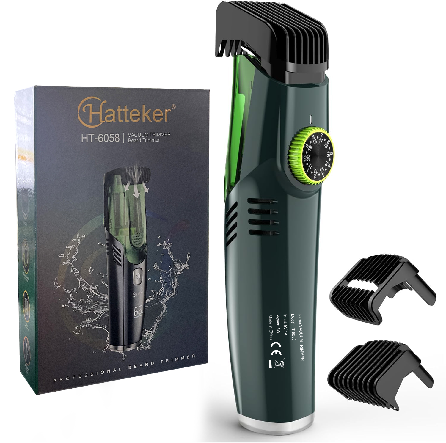 Automatic Hair Trimmer Electric Hair Cutter Wet/Dry Dual Use Home Baby Hair Clipper Men's Beard Trimmer: Gold
