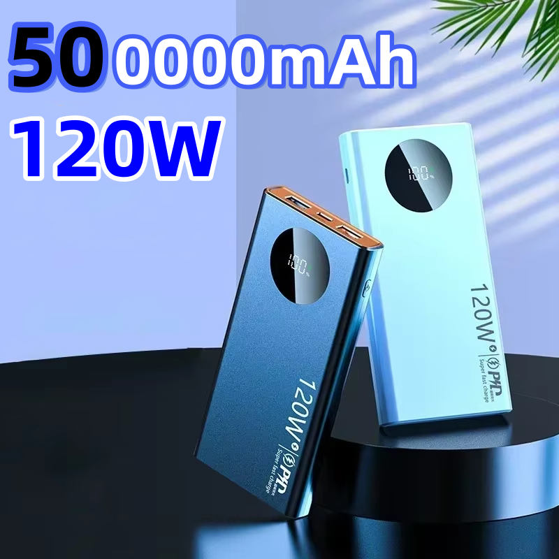 Banco de energía de 120W y 50000mAh, Banco de energía de carga rápida de alta capacidad, cargador de batería externo de capacidad portátil para todos los teléfonos Xiaomi