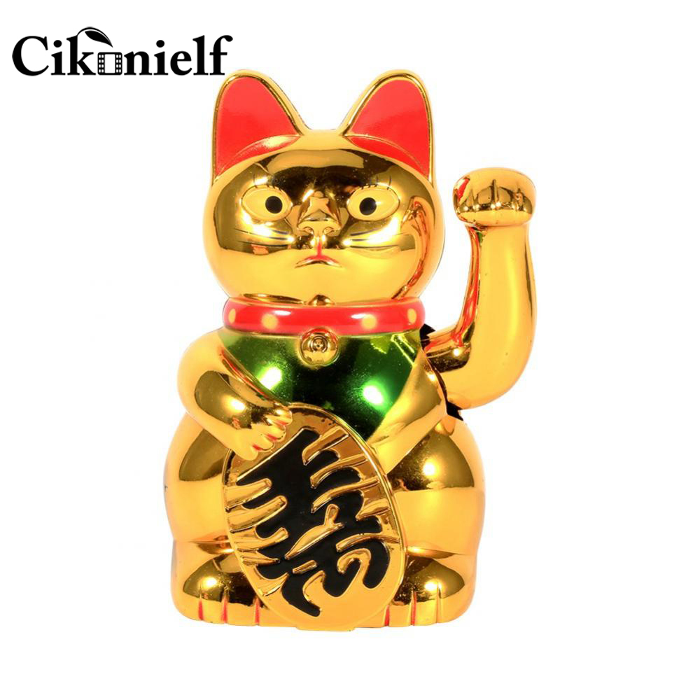 pludselig Fjern Glat Kinesisk heldig kat stor guld vinkende kat hånd pote op rigdom velstand  indbydende held og lykke vinke kat fødselsdag – Grandado