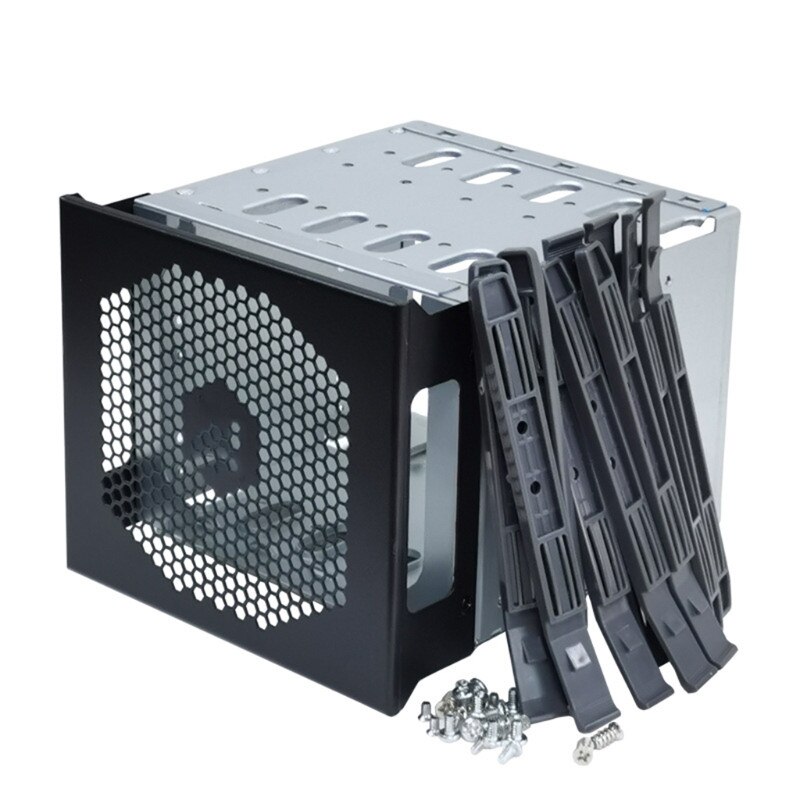 Stainless Steel Hard Drive Cage, 5inch to 5x 3.5&quot; Rack SAS for Desktop Computer SATA HDD Hard Driver Tray Rack: Default Title