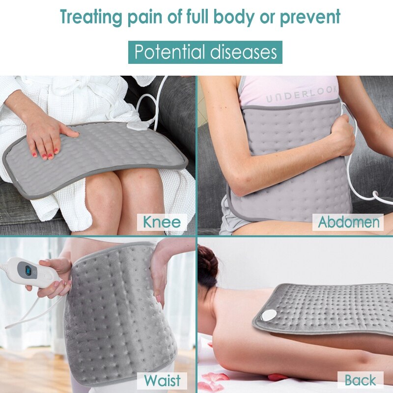 220-240V/100W coussin chauffant électrique pour la taille de l'abdomen soulagement de la douleur de dos hiver plus 3 contrôleur de chaleur ue Plug CNIM