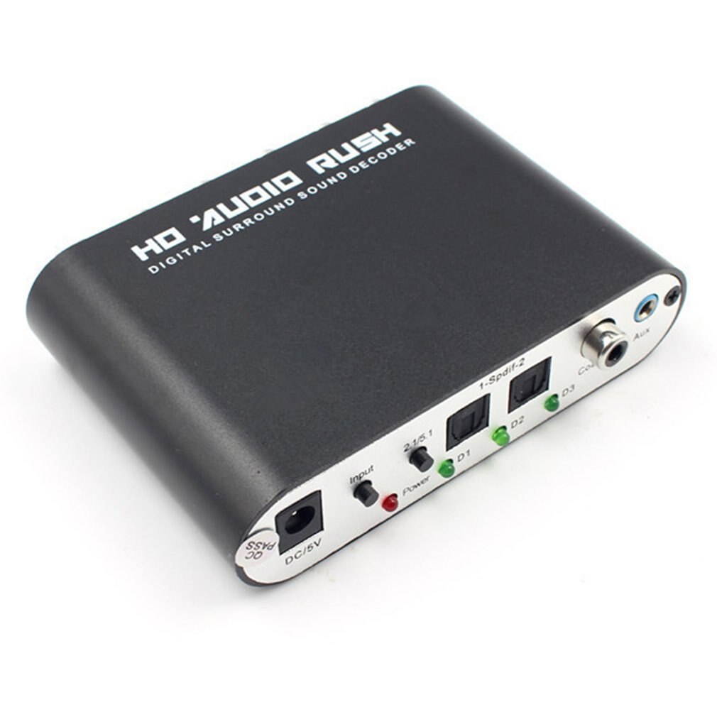 5.1 Channel Digital Audio Decoder Converter Dts/Ac-3 Rush Audio Gear Surround Sound Decoder For Home Theater