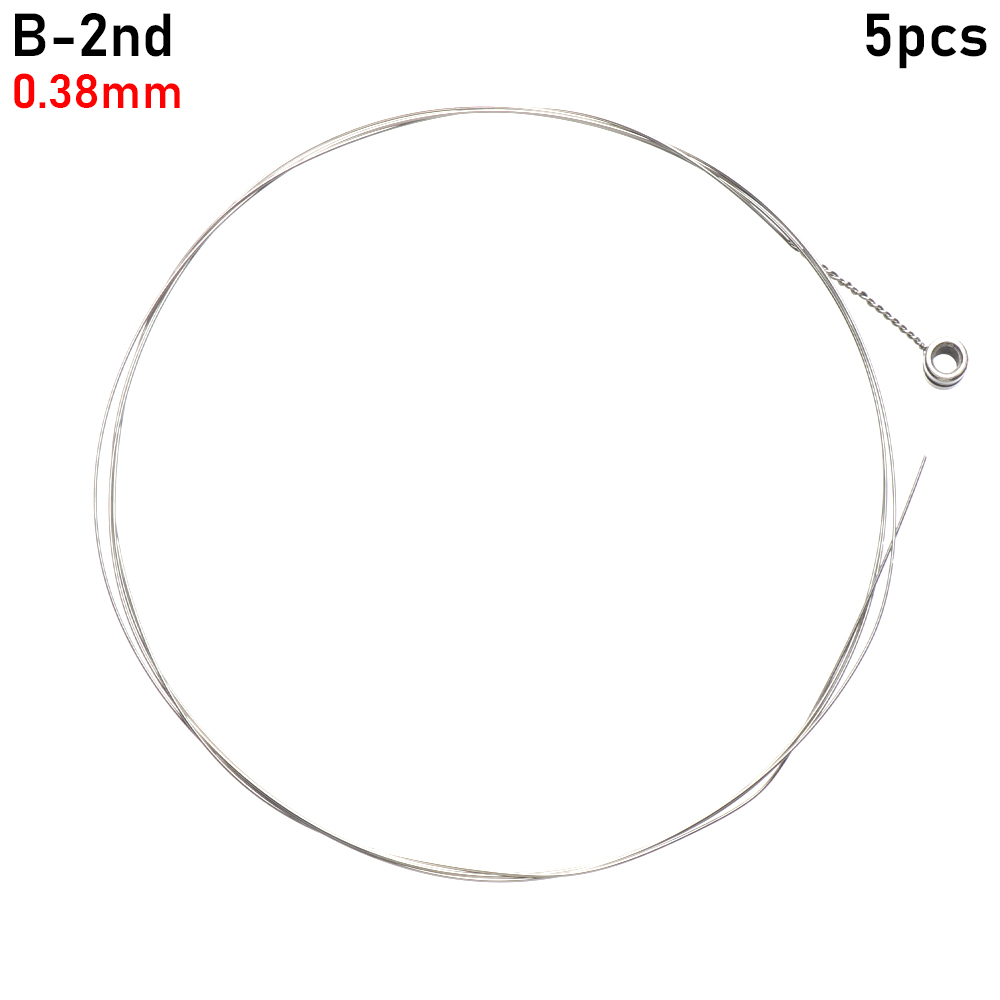 5Pcs Klassieke Akoestische Gitaar Snaren Akoestische Folk Gitaar 3 Stijlen Klassieke Gitaar Onderdelen Muziekinstrumenten: 0.38mm 5pcs