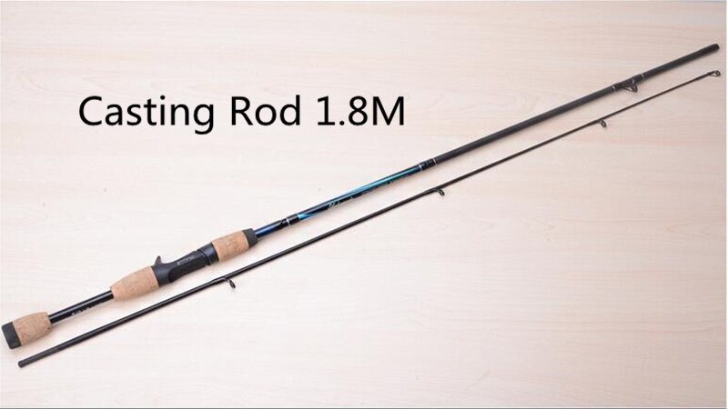 2 sek 7 "M moc węgiel wabik wędka spinning 1.68m / 1.8 M spinning wędka 4 kolory przenośny spinning pręt odlewniczy: żółty