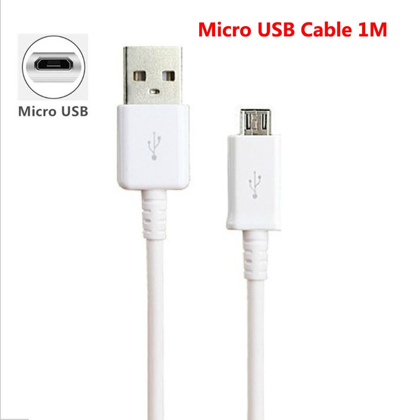 Teléfono Micro USB Cable cargador para Samsung J2 J3 J5 J7 Redmi Note 4 5 5A Pro LG K4 K8 K10 Android USB cargador de Cable: Only Cable White