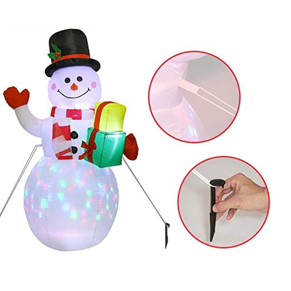 Kerst Zelf-Opblaasbare Sneeuwpop Lantaarn Lichtgevende Decoratie Model Led Verlichting Indoor En Outdoor Decoratie