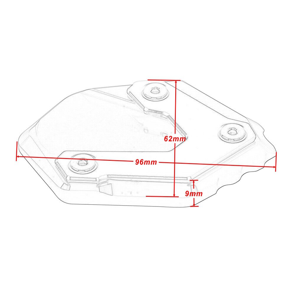 Placa de extensión de pata de cabra para motocicleta, soporte lateral de pie, almohadilla de agrandamiento para BMW R 1200 GS R1200GS LC