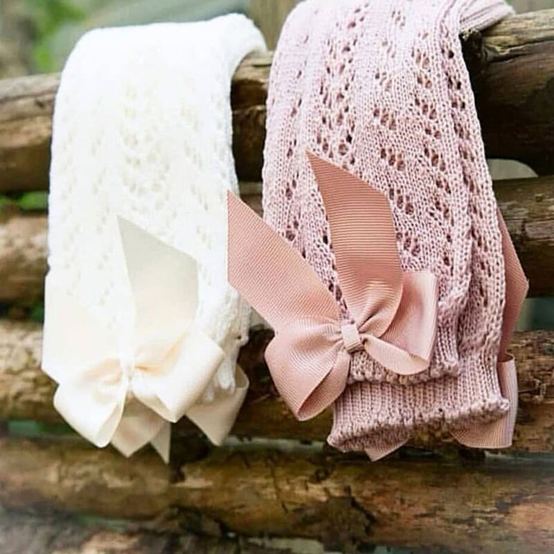 Baby Mädchen Knie Hohe Socken Königliche Prinzessin Stil Farben Mit Bogen Baby Kleinkind Lange Rohr Bogen Streifen Socken freundlicher aushöhlen Socke