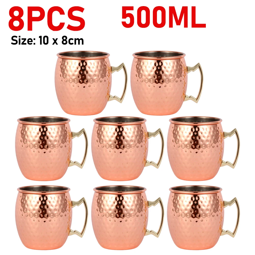 Tasse à vin pour Cocktail, Mule de Moscou, tasse à bière plaquée cuivre martelé en acier inoxydable, tasse à café, Bar, verres pour Ramadan
