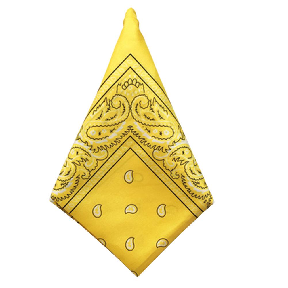 Vrouwen Haaraccessoires Linnen Bandana Sjaal Vierkante Vrouwelijke Bandana Hoofddeksels Rock Cool Meisjes Multi Hoofdbanden: Geel