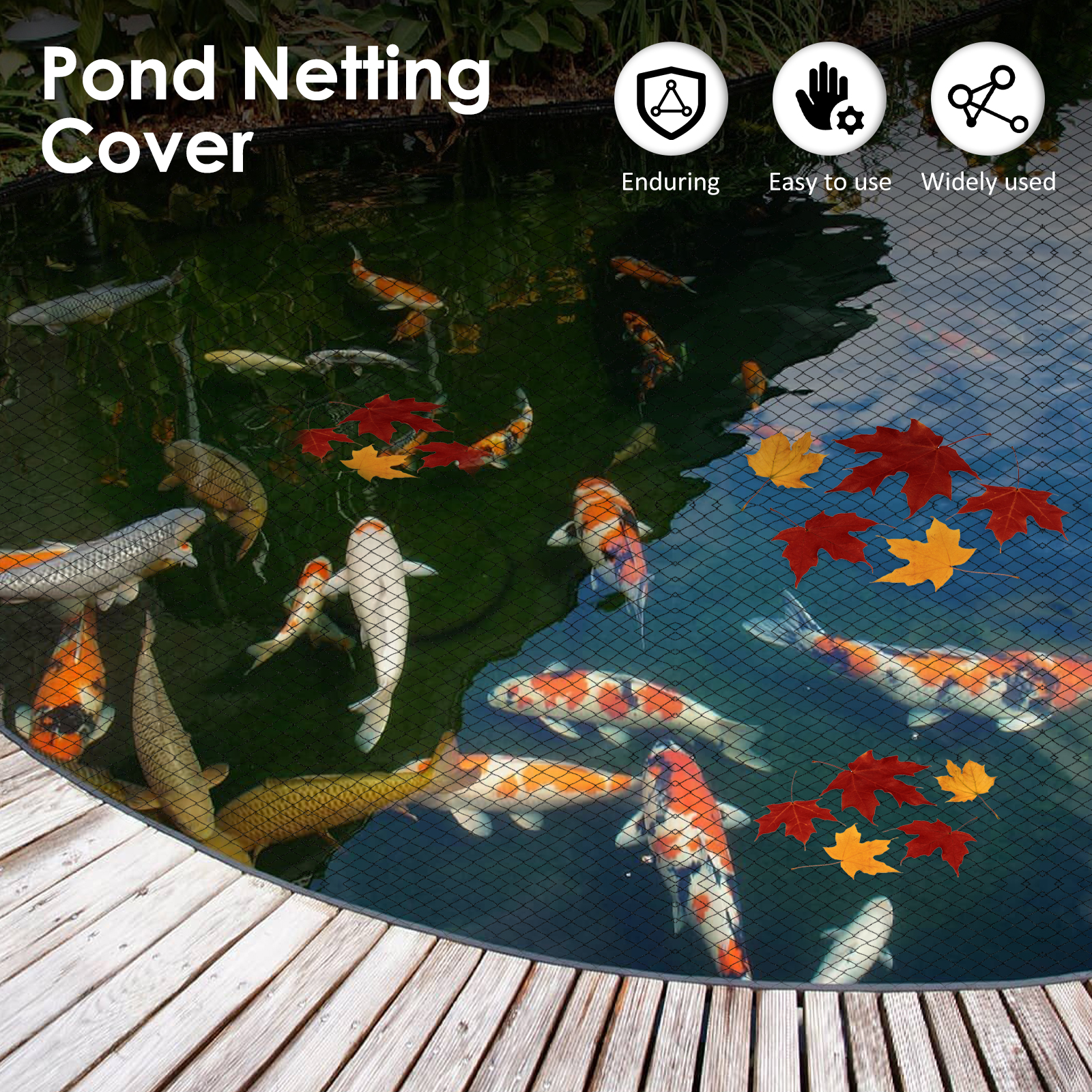 Pond Netting Cover PE Protective Netting Elasticity Protective Mesh Cover Pond Safety Net Cat Dog Net Fall Prevention Netting