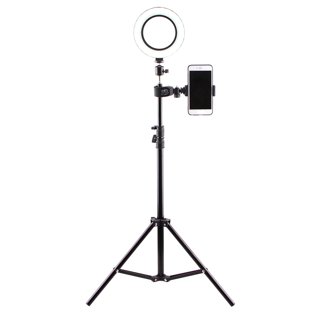 LED Selfie Licht Studio Fotografie Foto Vullen Licht + Studio Ondersteuning Floor Beugel Telefoon Houder Fotografie Statief