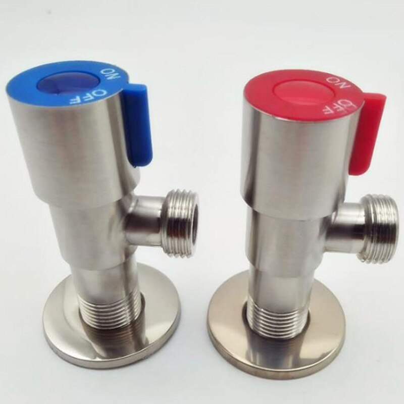 304 Stainless Steel Valve With One Inlet And Outlet Water Stop Valve Double Outlet Triangle Valve: A71631-1