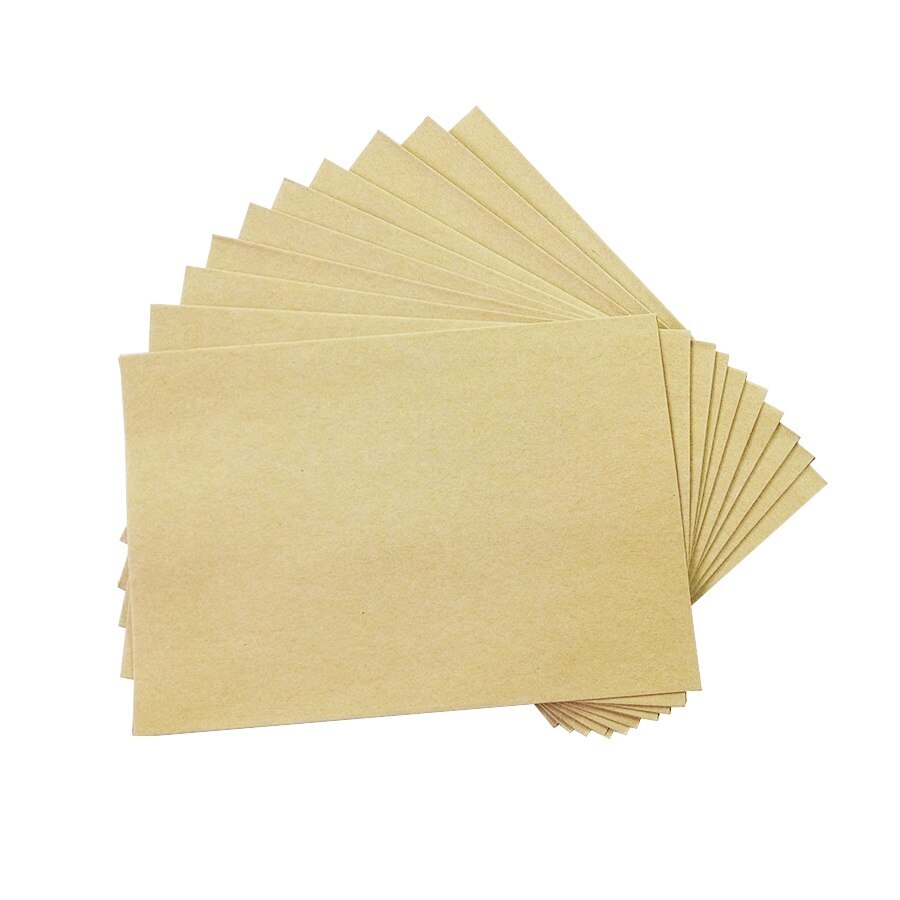 Nouvelles enveloppes en papier kraft simples, 100 pièces/lot, petit papier décoratif pour bricolage, fournitures scolaires et de bureau,