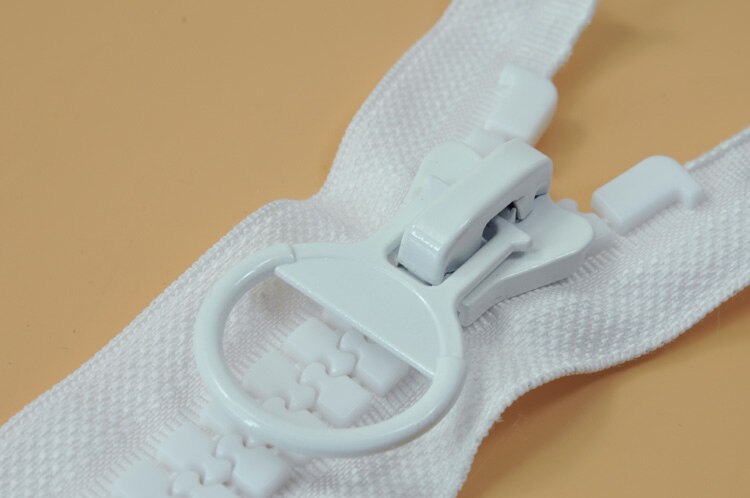 #20 big zipper for sewing coat down jacket bags open end zipper 1piece 60cm 80cm 100cm black white detachable zip: White / 100cm