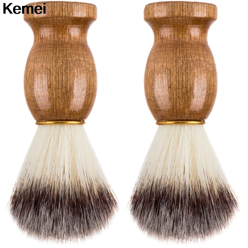Brocha de afeitar para Barba, salón de belleza para hombres, herramienta de afeitado, cepillo de afeitar con mango de madera