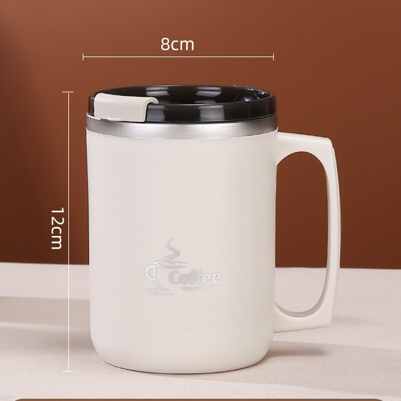 Copo de café de leite de aço inoxidável parede dupla térmica isolada copos de água e canecas de metal caneca de café