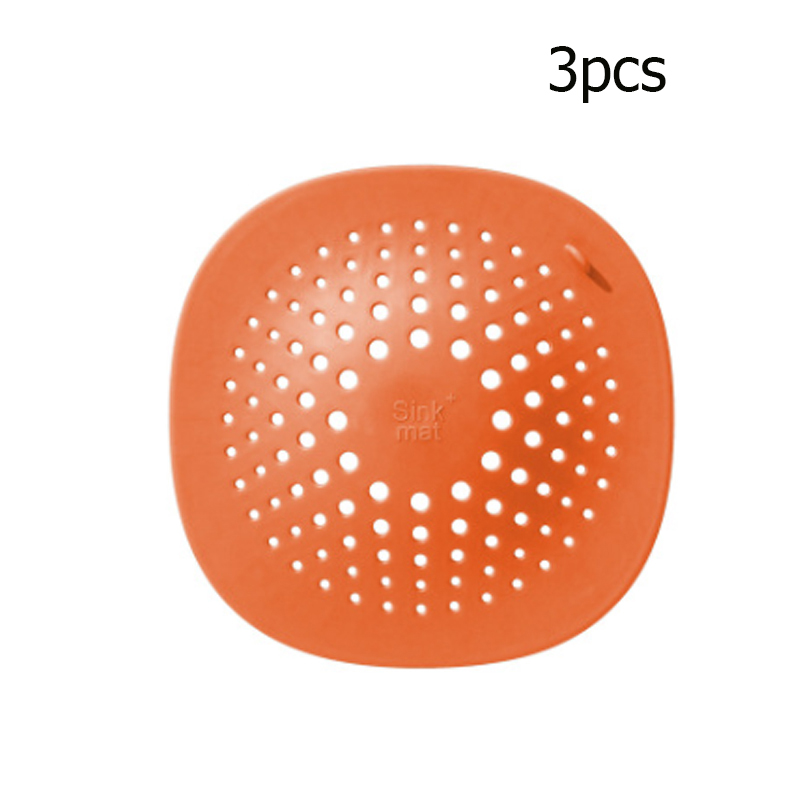 attrape cheveux douche,Bouchon collecteur de cheveux, filtre de cuisine domestique, Anti-colmatage universel, douche, salle de bain, 3 pièces: B