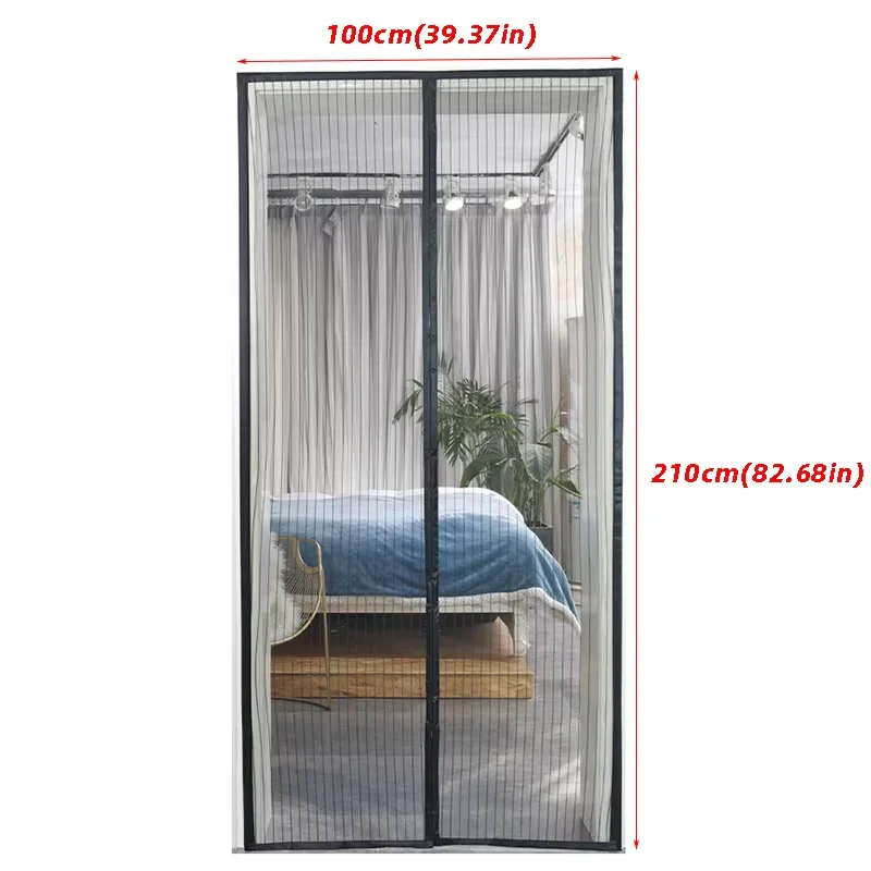 Self-closing Magnetic Insect Screen, Invisible Door Screen, Insect Screening Curtain, Magic Screen, Home Decoration: Default Title