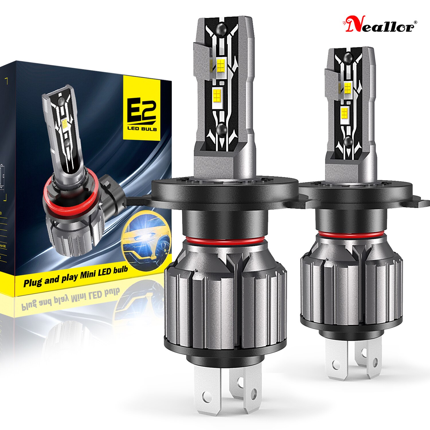 2 sztuk H4 9003 HB2 H7 H11 H8 H9 światło przeciwmgielne LED żarówki 9005 HB3 9006 HIR2 Auto reflektor główny u nas państwo lampy 6500K 12V LED reflektor samochodowy