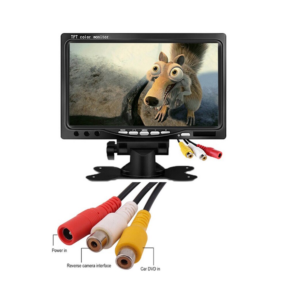 7 inch car Display AV car Display supports PAL / NTSC video input 800x480 car TV portable Display