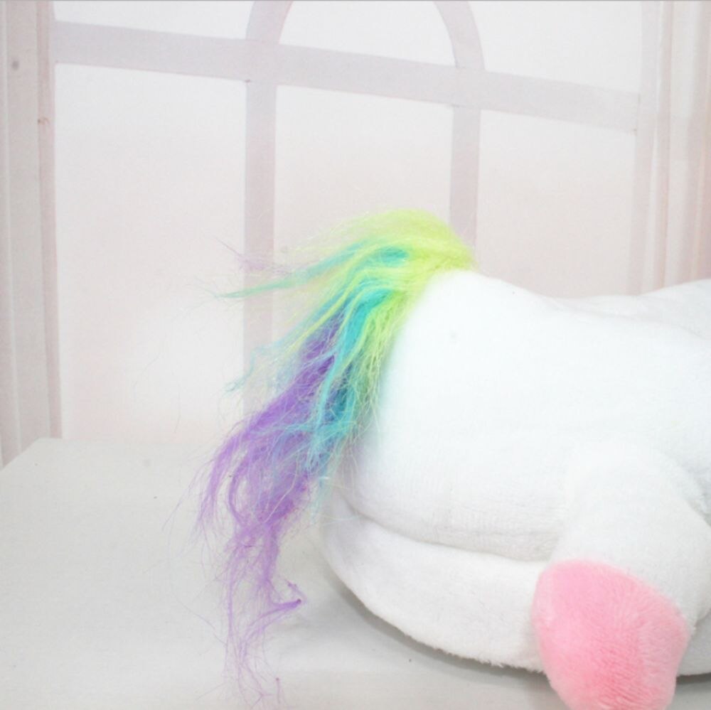 leuchtend LED einhorn Slipper schuhe drinnen Karikatur wurm für Winter