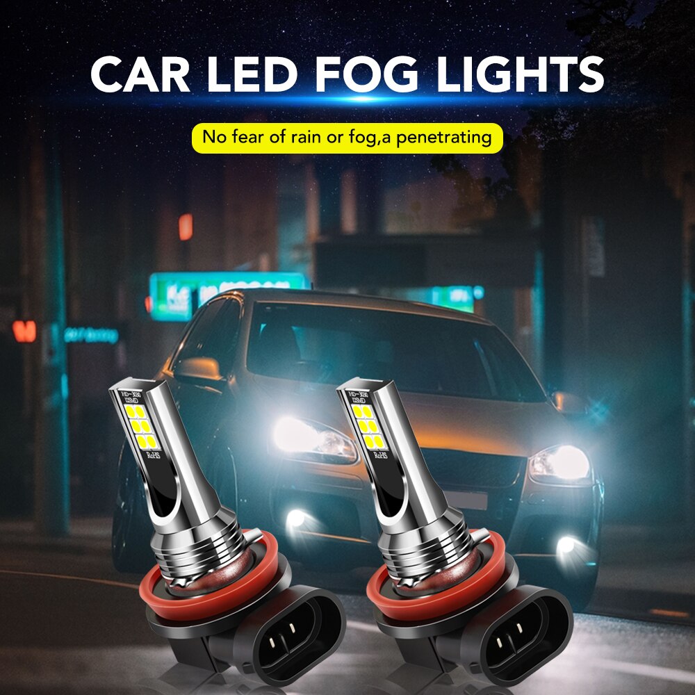 2X H11 H8 LED Nebel Licht Lampen LED 6000K Weiß für Chrysler 300C Voyager PT Cruiser Grand Voyager Sebring pacifica Stadt Land