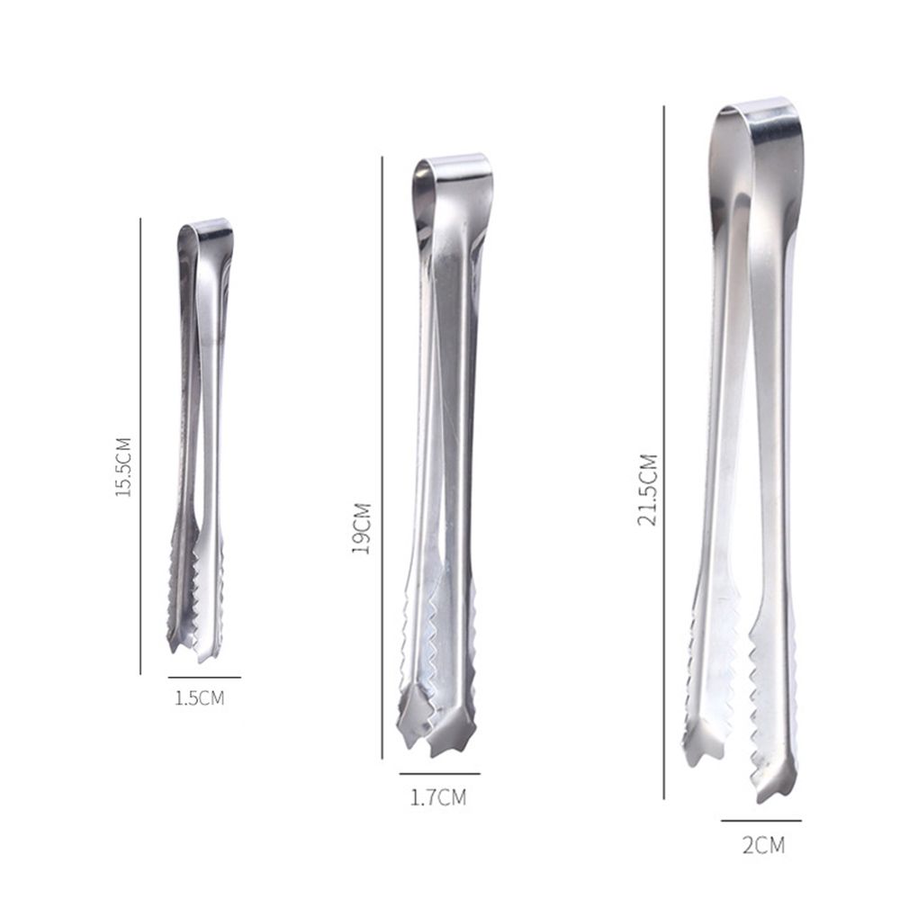 Roestvrij Staal Ijs Tang Non-stick Bbq Eten Tang Voedsel Clip Met Tanden Bar Brood Klem Serveren Tang Voor barbecue Party Bar