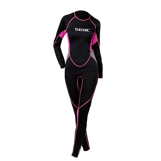 3mm Wetsuit Full Body Diving Suit Back Zipper Suit for Diving Snorkeling Surfing Surfing Suit Swimming for Women Men: Pink / XS