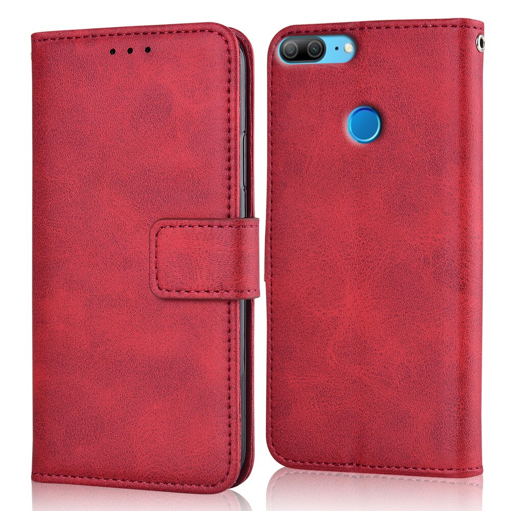 For On Huawei Honor 9 Lite LLD-L31 5.65'' Cover Honor 9 Lite LLD-L31 5.65'' Cover Wallet Case For Huawei Honor 9Lite Case: niu-Red