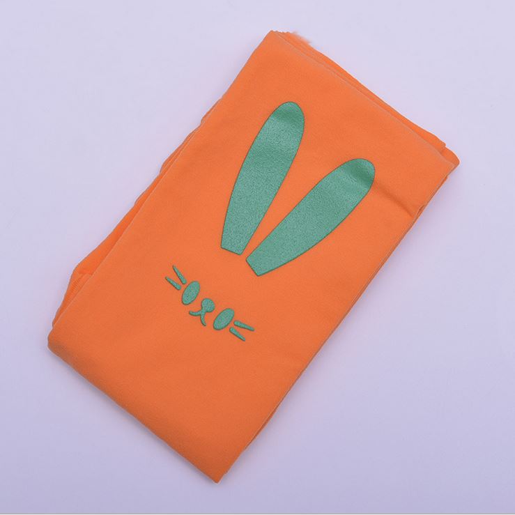 Nuevas medias calientes de las medias de las muchachas de los cabritos del bebé de la historieta linda del Ballet suave de la oreja del conejo: Naranja