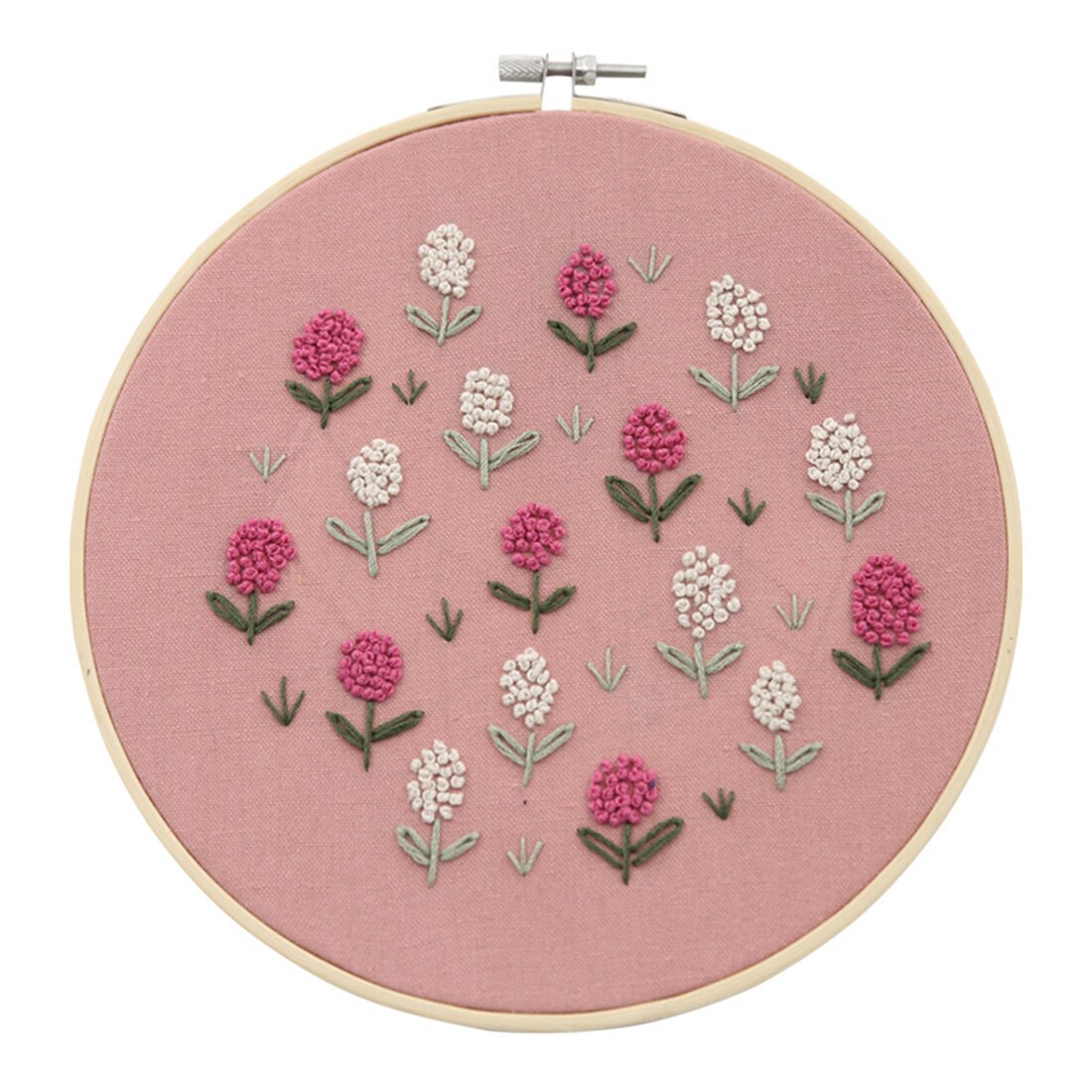 DIY Cross Stitch Kit Handmade Embroidery Craft With 20 X 20cm Hoop Needle - Hydrangea Macrophylla/Butterfly Dances/Tulip/Dream: 5
