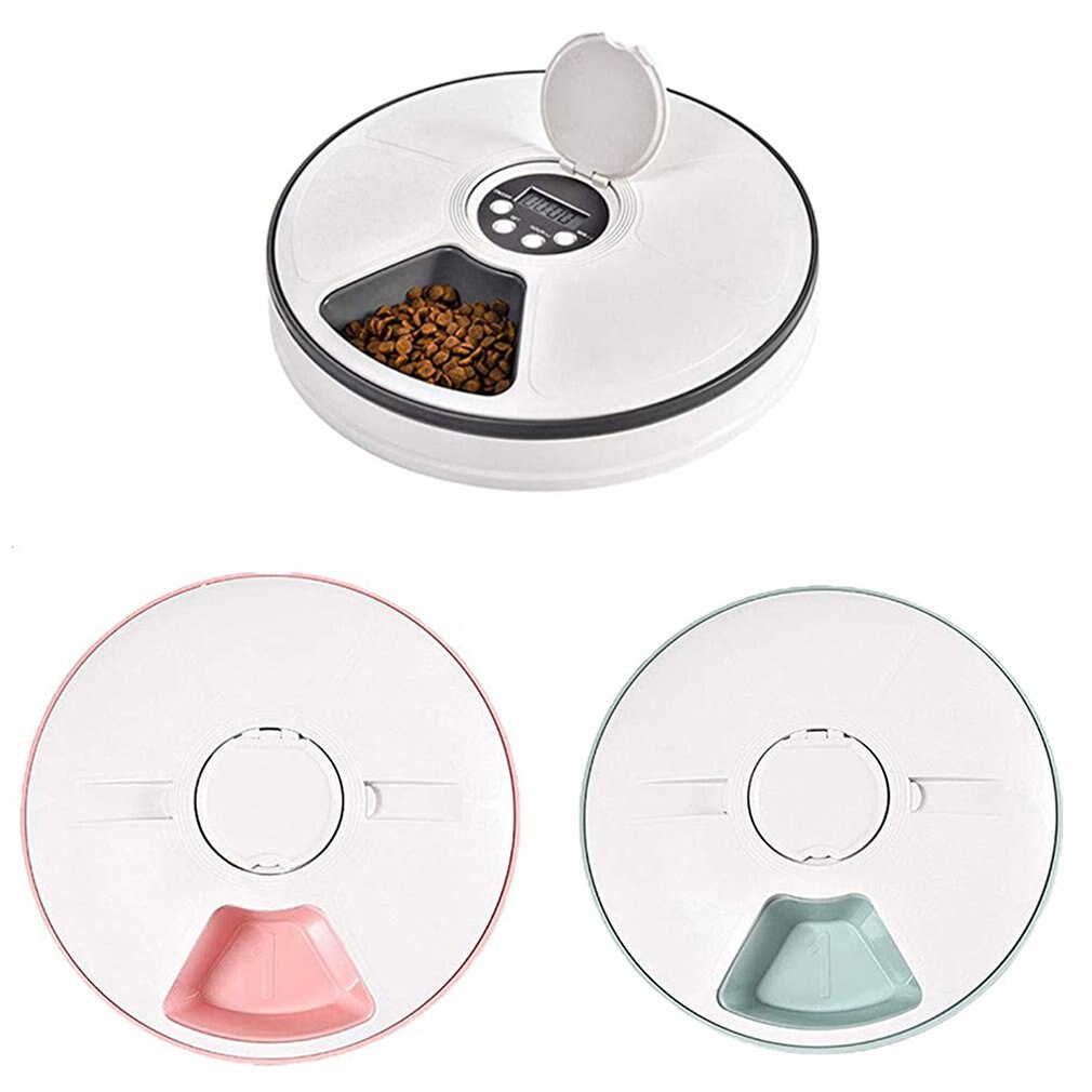 Electrical Timing Dog Automatic Feeders 6 Grid Smart Feeders For Cats And Dogs With Music Reminder Pet Supplies