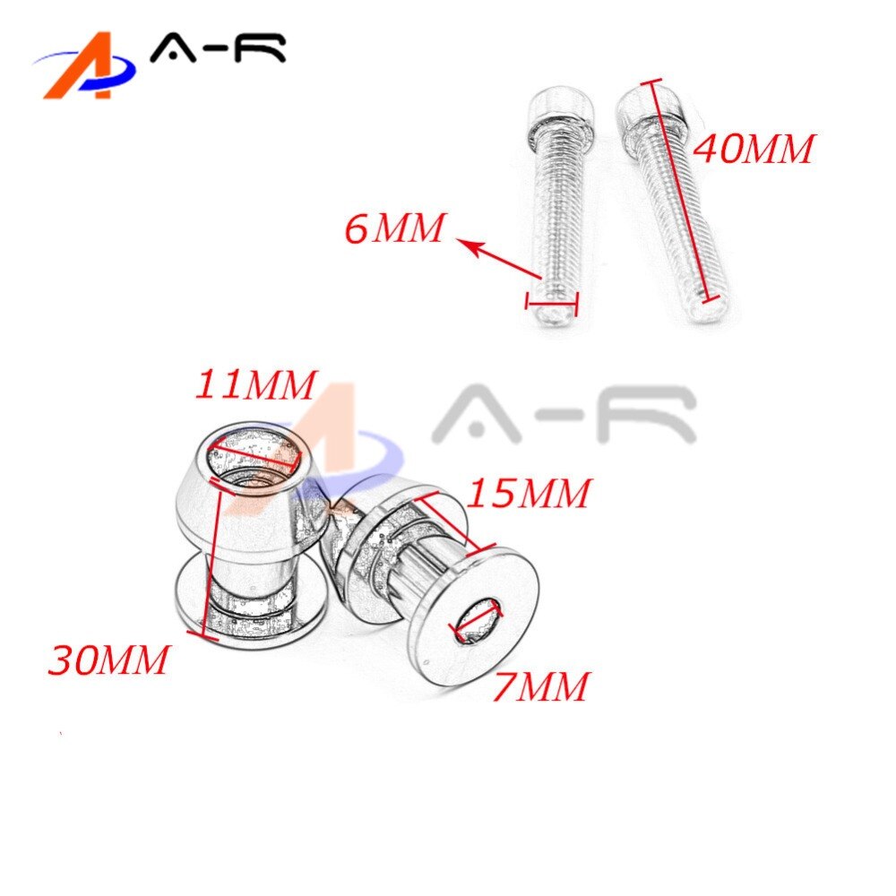 Paar 6mm CNC Achterbrug Spoelen Sliders Stands Spoelen Voor Yamaha YZF-R1 YZF-R6 R1 R6 R6S R15 FZ1 FZ6 FZ8 TMAX Vmax FZ1 MT-01 MT01