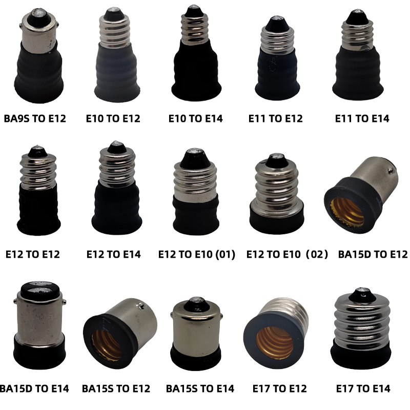 E10 e11 e12 e17 to E12 e11 e14eLight Socket adapter E10 to E12 Candelabra lamp holder converter,Install