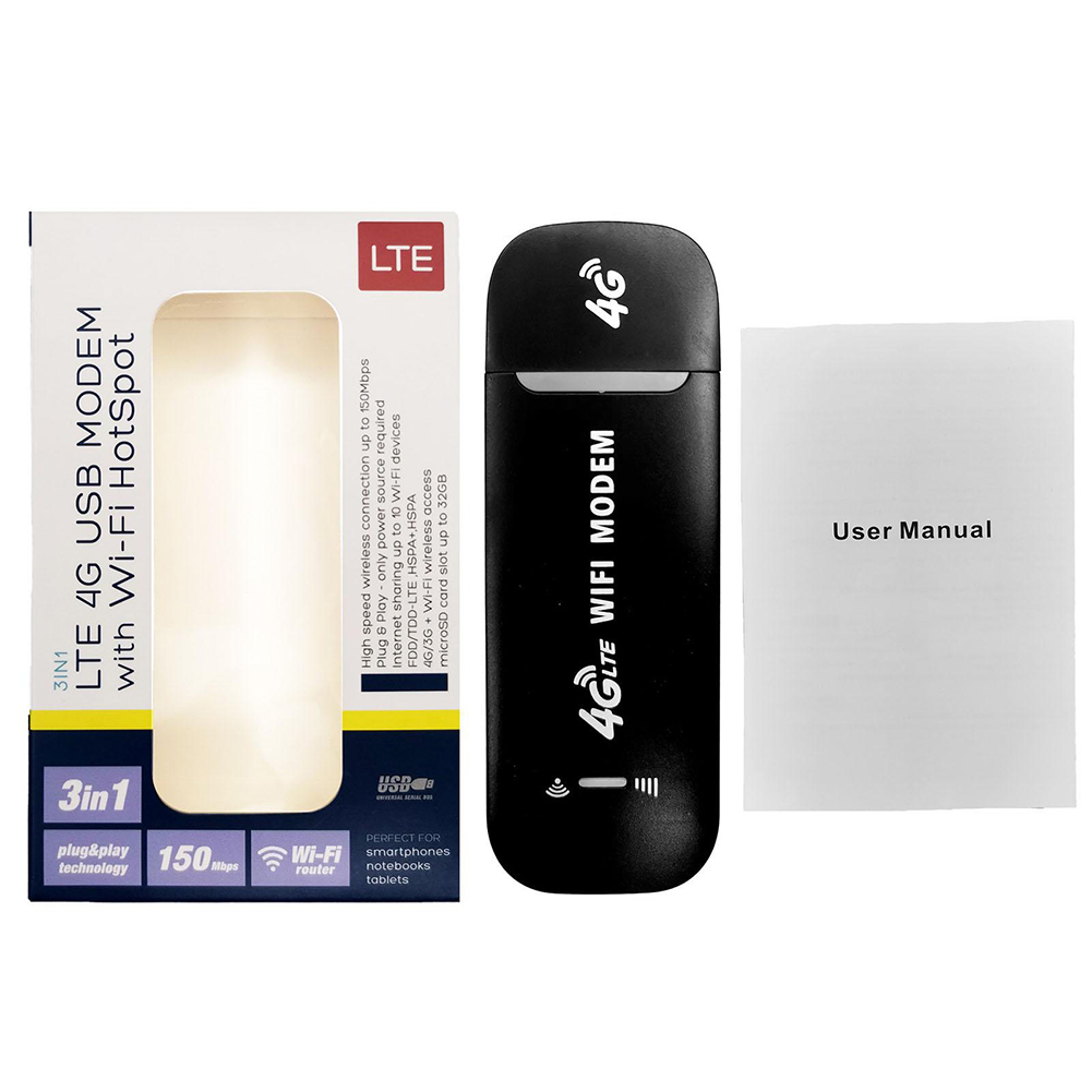 4G LTE WiFi Router Draagbare Draadloze USB Dongle 150Mbps Sim-kaart Hotspot USB Modem Pocket Mobiele Breedband voor Home Office PC: green