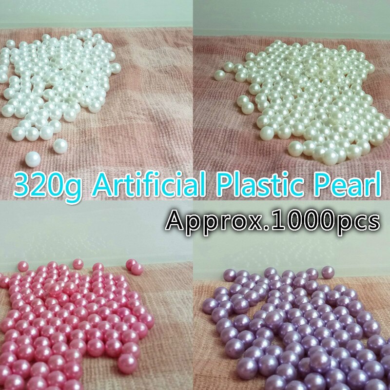 1000Pcs (320G) kunstmatige Plastic Parels Voor Make Holder Organizer 8Mm Bolvormige Parels Voor Cosmetische Brush Organizer