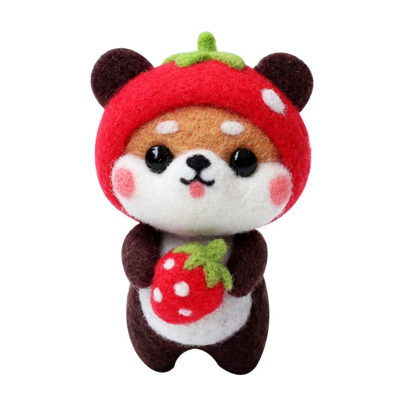 Lovely Dog Wool Felt Craft DIY Unfinished Poked Set Handcraft Needle Material: 08