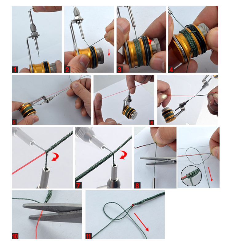anudador de sedal GT/PR, anudador de bobina, máquina enrolladora, aparejos de pesca, accesorios para anudar