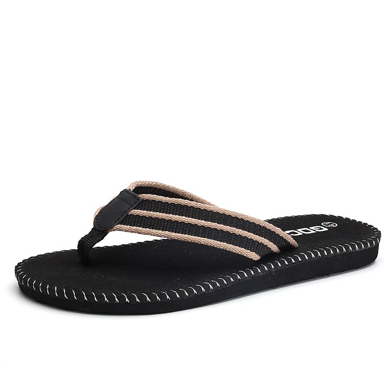 Herr flip flops bad strand sandaler tofflor för män lägenheter halkfria vattenskor inomhus & utomhus herr sandaler: Svart / 7.5
