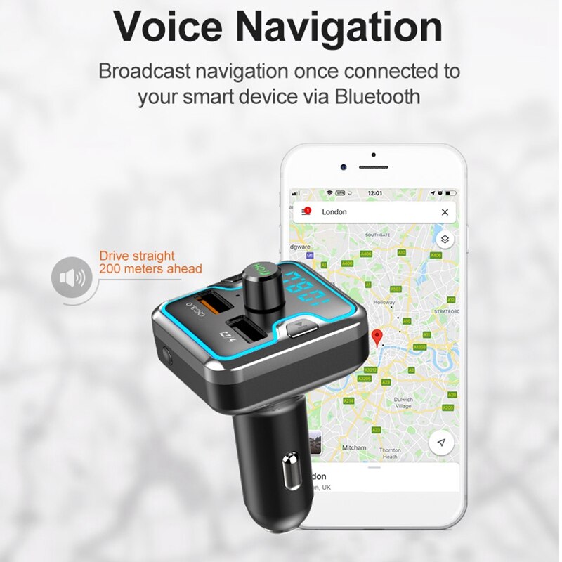Bluetooth-auton langaton sovitin fm-lähetin  mp3 radio-musiikkisoitin autosarja 2 usb-laturi handsfree-puheluilla