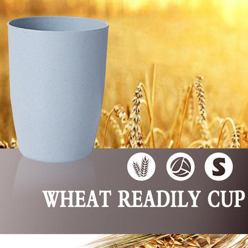 400ml tarwe rietjes waterbeker multifunctionele koffie plastic beker drinkbekers herbruikbare poetsbekers usj 99