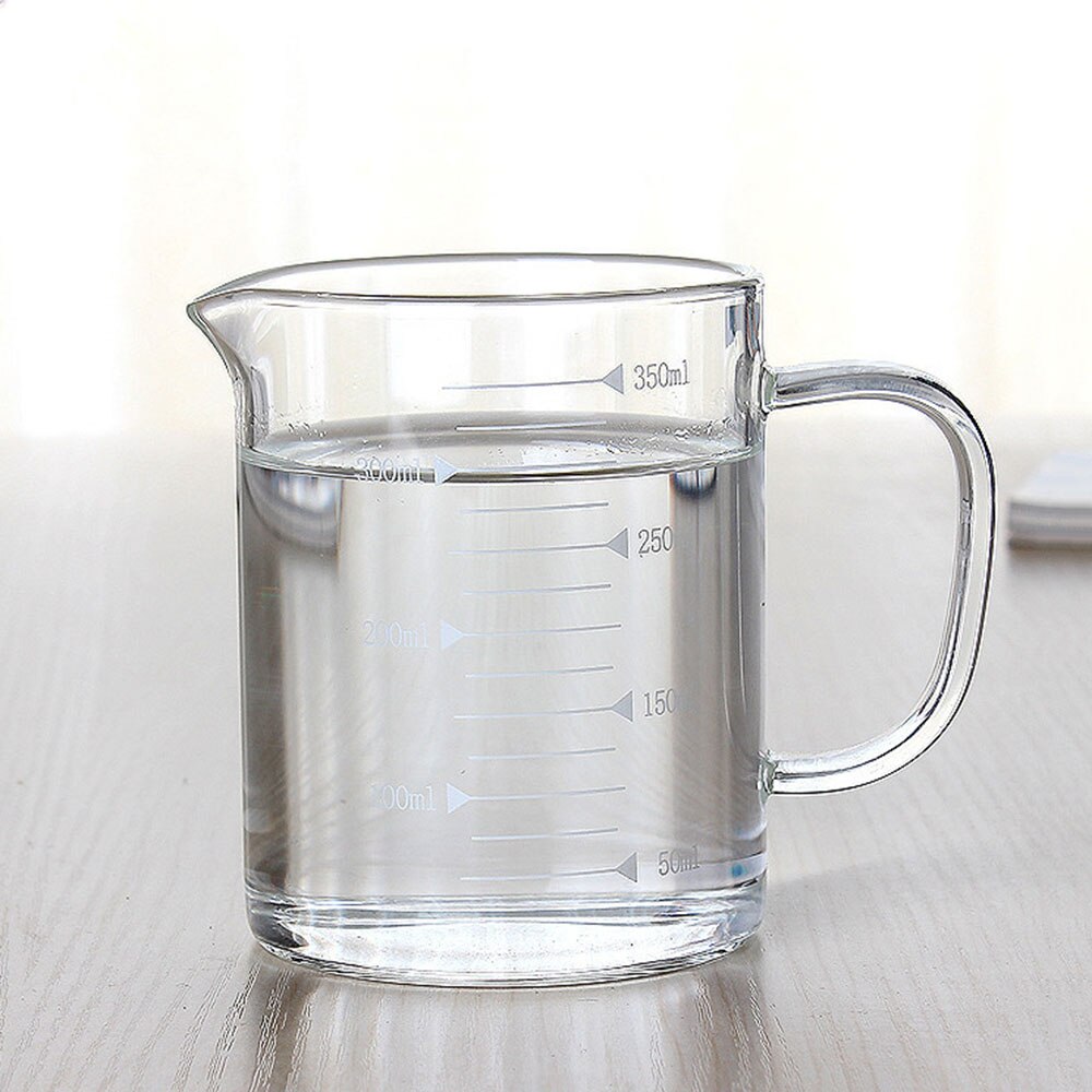 Meting Jug Hoge Borosilicaatglas Bakken Tool Dranken Melk Glas Cup Duurzaam 350 Ml/500 Ml Keuken Bar Creatieve vloeibare Bier: 350ml