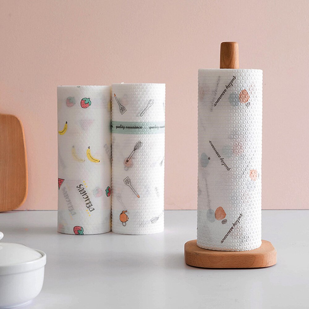 Trapo perezoso para limpieza de cocina, toalla de mano de tela, rollos, paño orgánico para platos, toallas de Bambú