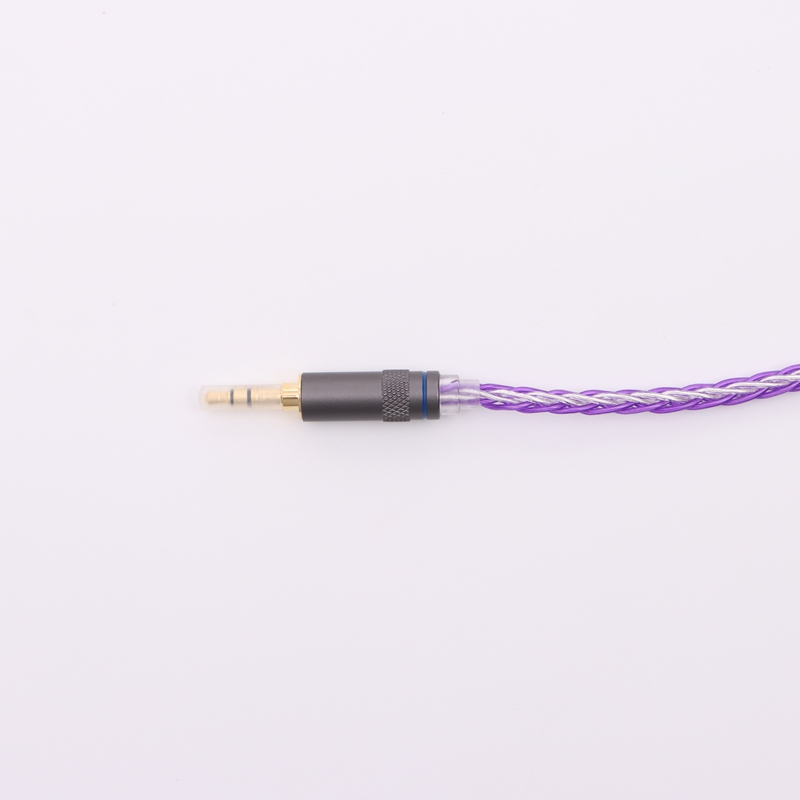 Xinhs 8 tråder sølvlilla egnet for  hd580 hd600 hd650 hd660s hd6xx hodetelefonkabler