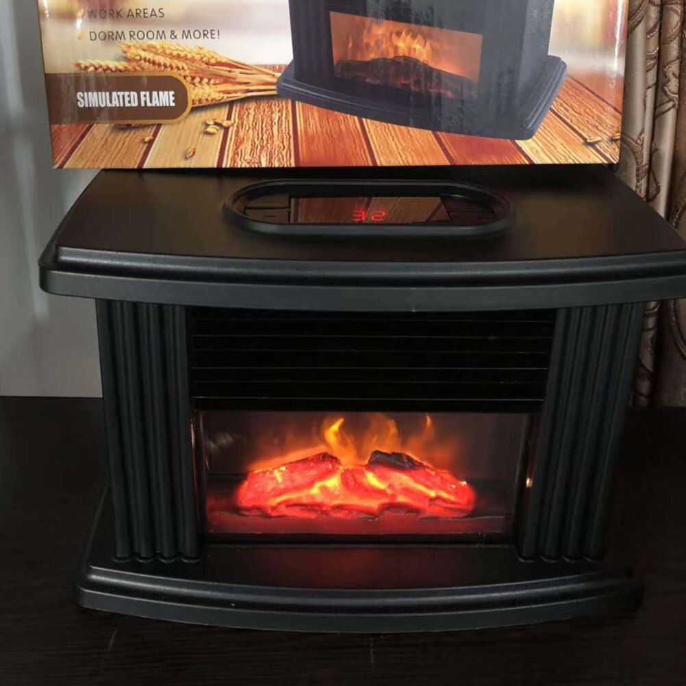 Portable Indoor Space Heater Electric Fireplace Tabletop Heater for Indoor Heating Camping Winter heating