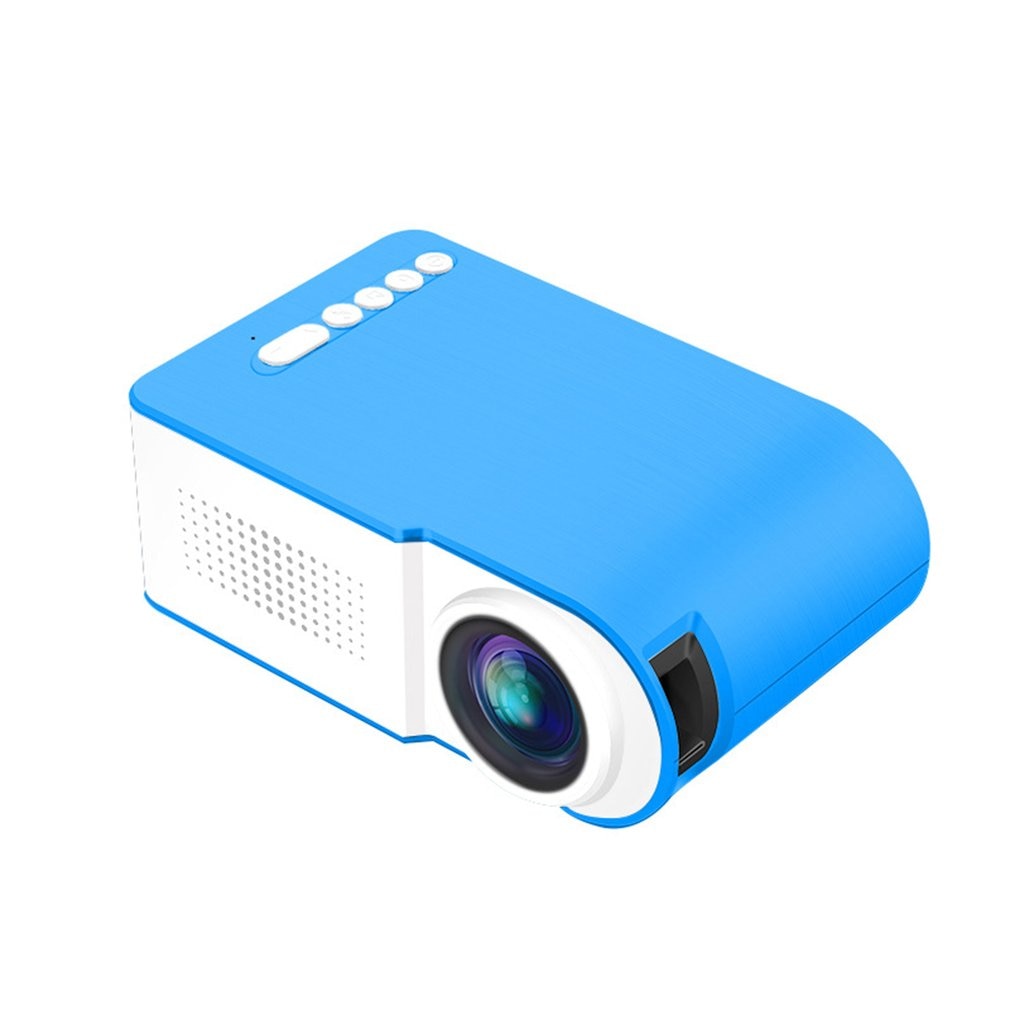 UK Plug LED Mini Draagbare Projector 1080 P HD Projectie Yg210 Huishoudelijke Micro Mini Projector Voor Lesiure Blauw