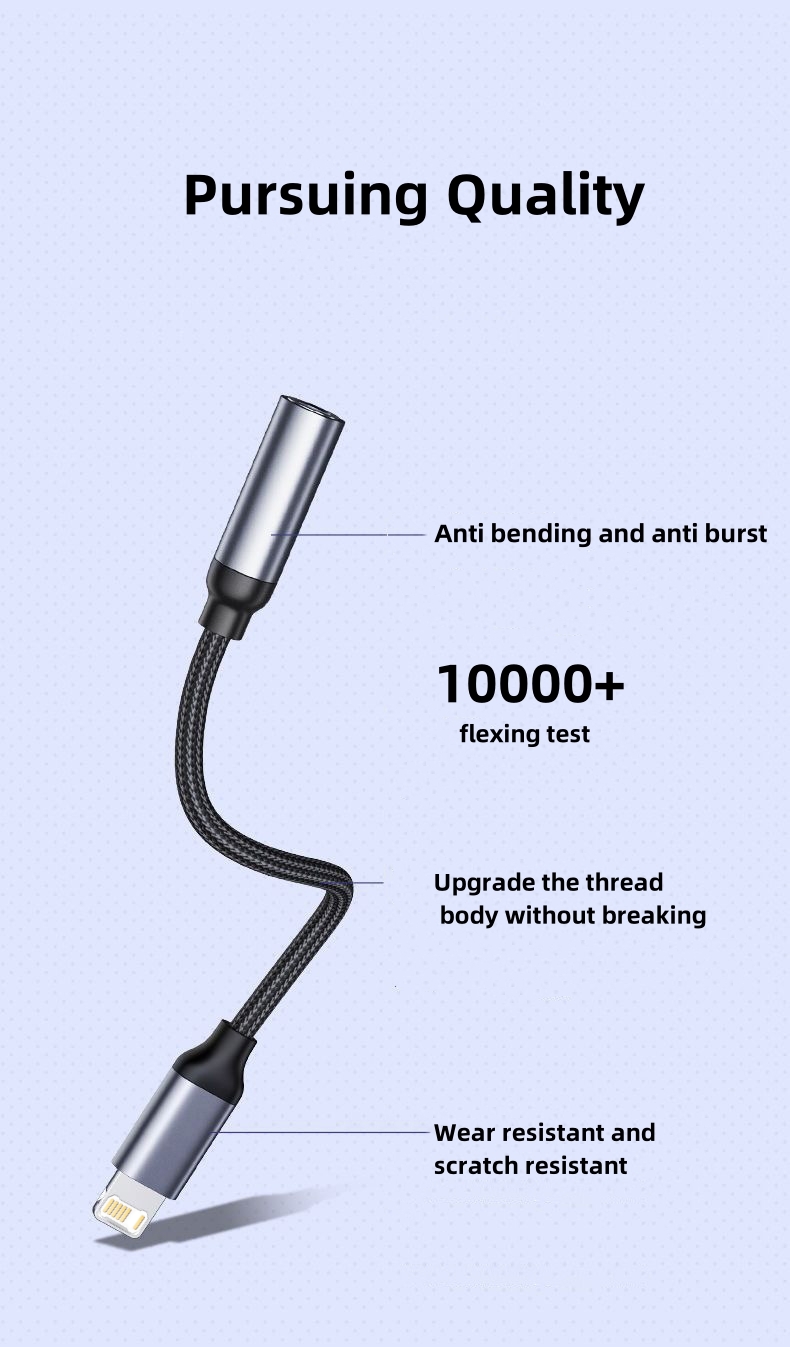 8 -pinners  to 3.5mm- jack aux-kabel for iphone 14 13 12 11 max ios 14 hann-til-hunn-adapter hodetelefonkontakt lydsplitter