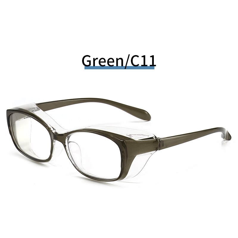 Square Safety Goggles with Side Shields Blue Light Blocking Glasses PC Lens Anti-allergy Windproof Anti Splash Eyewear: C11