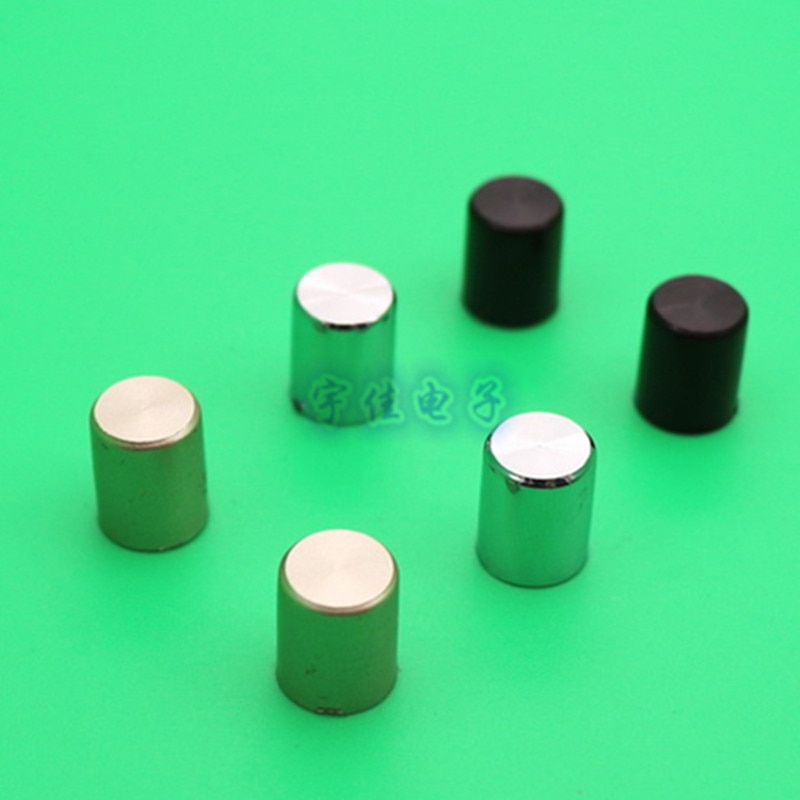 10 stycken 10 * 12mm plast touch switch knapp lock guld silver svart runt hål fyrkantigt hål universellt inre hål 3.2mm